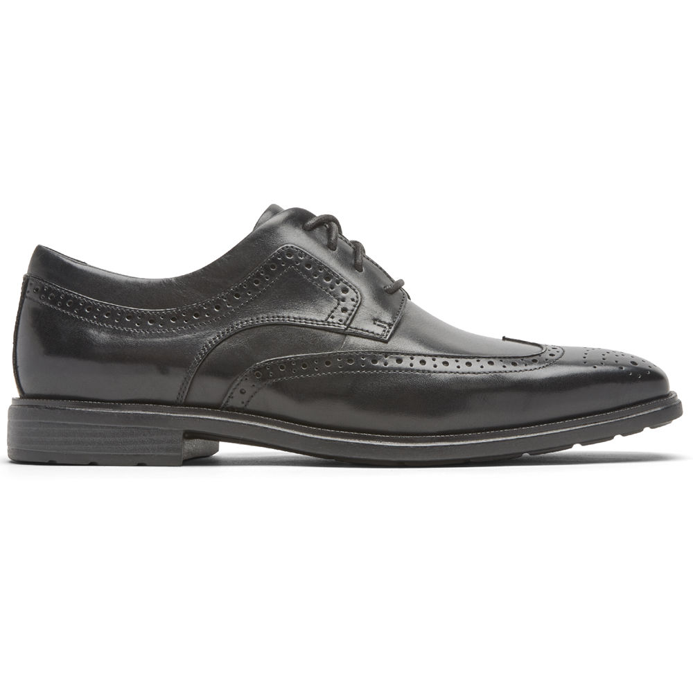 Rockport Dress Shoes For Mens Black - Dres Sports Business 2 Wingtip - SW7415062